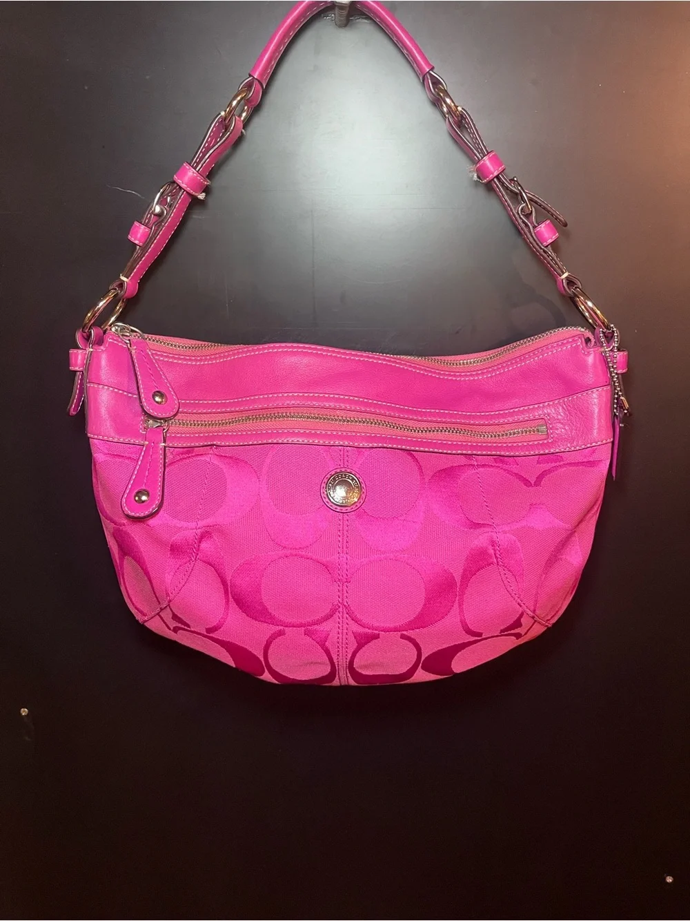 Y2K Coach Laura Signature Hobo / Crescent Bag 2010